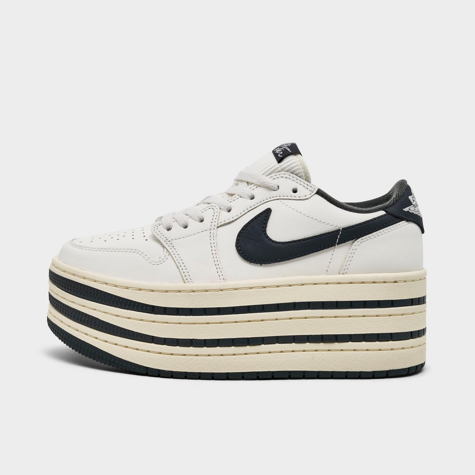 Women's Air Jordan 1 Low Triple Stack Casual Shoes - Sail/Anthracite/Coconut Millk - view 1