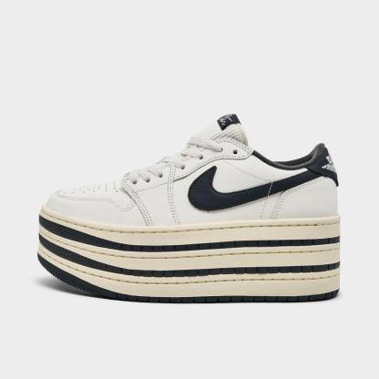 Women's Air Jordan 1 Low Triple Stack Casual Shoes - Sail/Anthracite/Coconut Millk - view 1