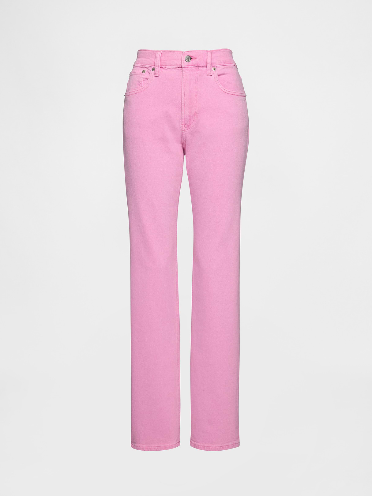 High Rise '90s Slim Straight Jeans - Sugar pink