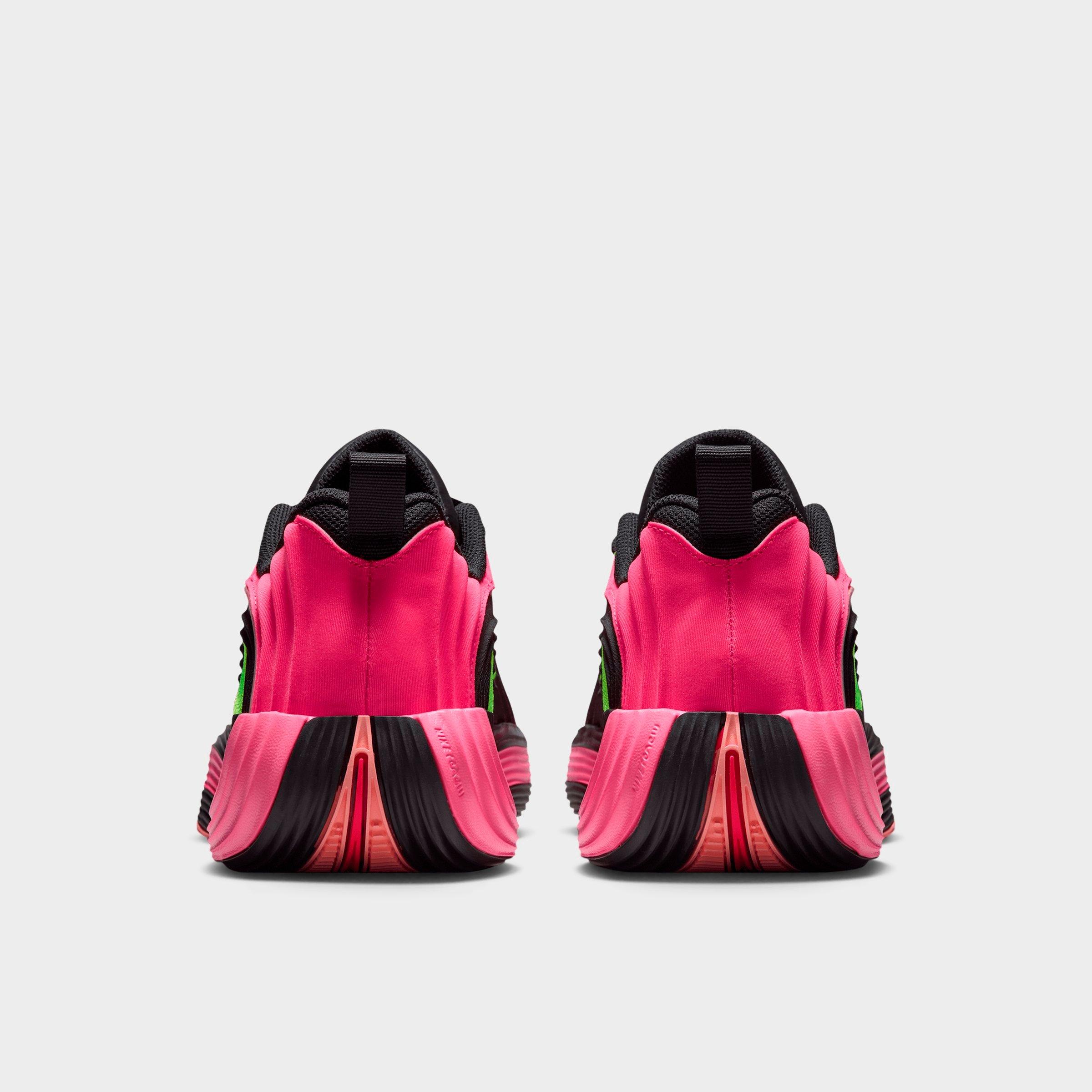 Men's Nithtke Giannis Immortality 5 Basketball Shoes - Part 1 - Hyper Pink/Oracle Pink/Black/Volt - Back view