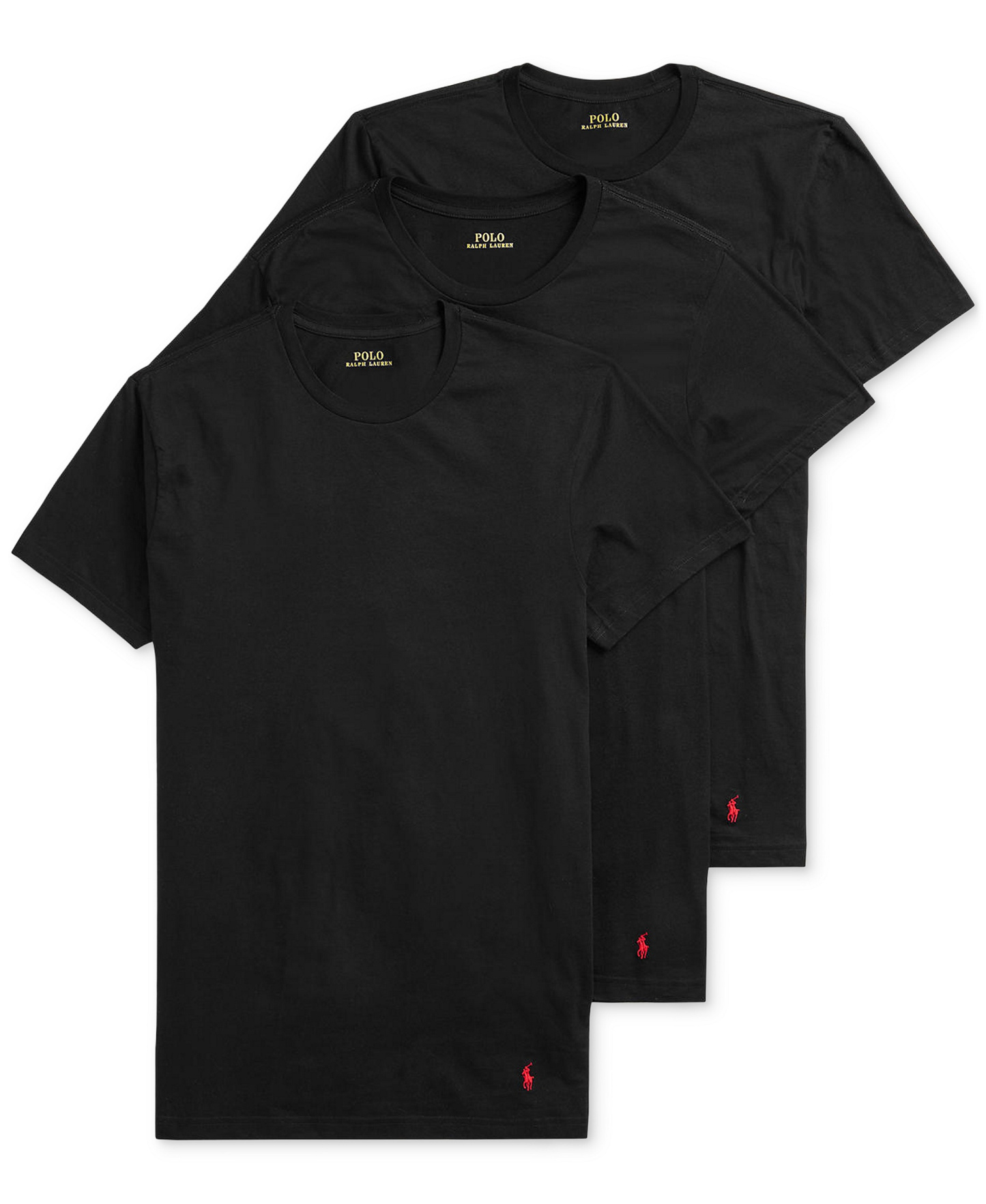 Polo Ralph Lauren Men's 3-Pack Classic Undershirts - Polo Black