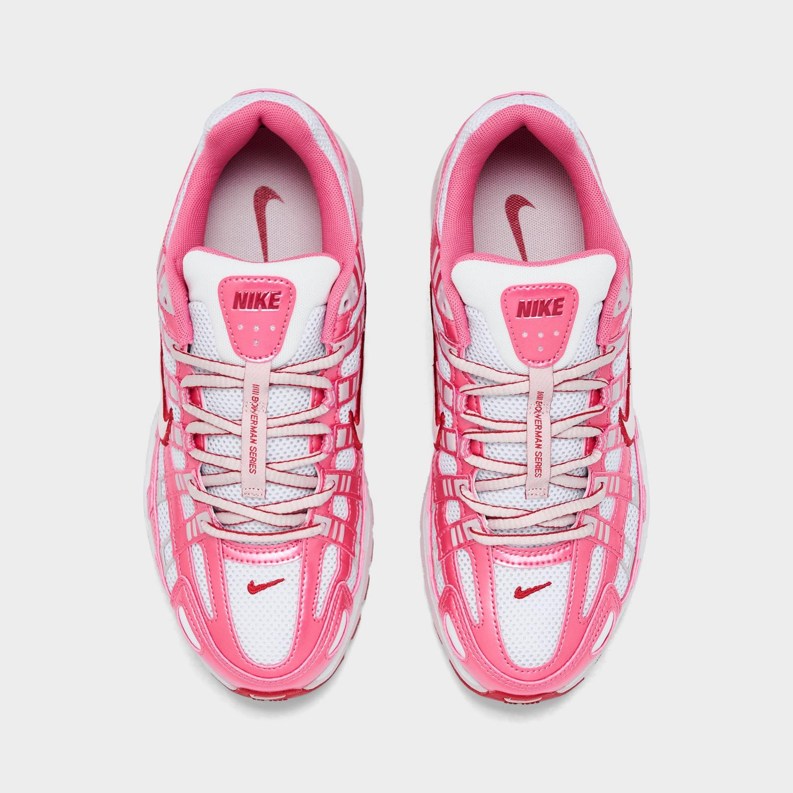 Women's Nike P-6000 Casual Shoes - Summit White/Peony/Team Crimson/Silt Red