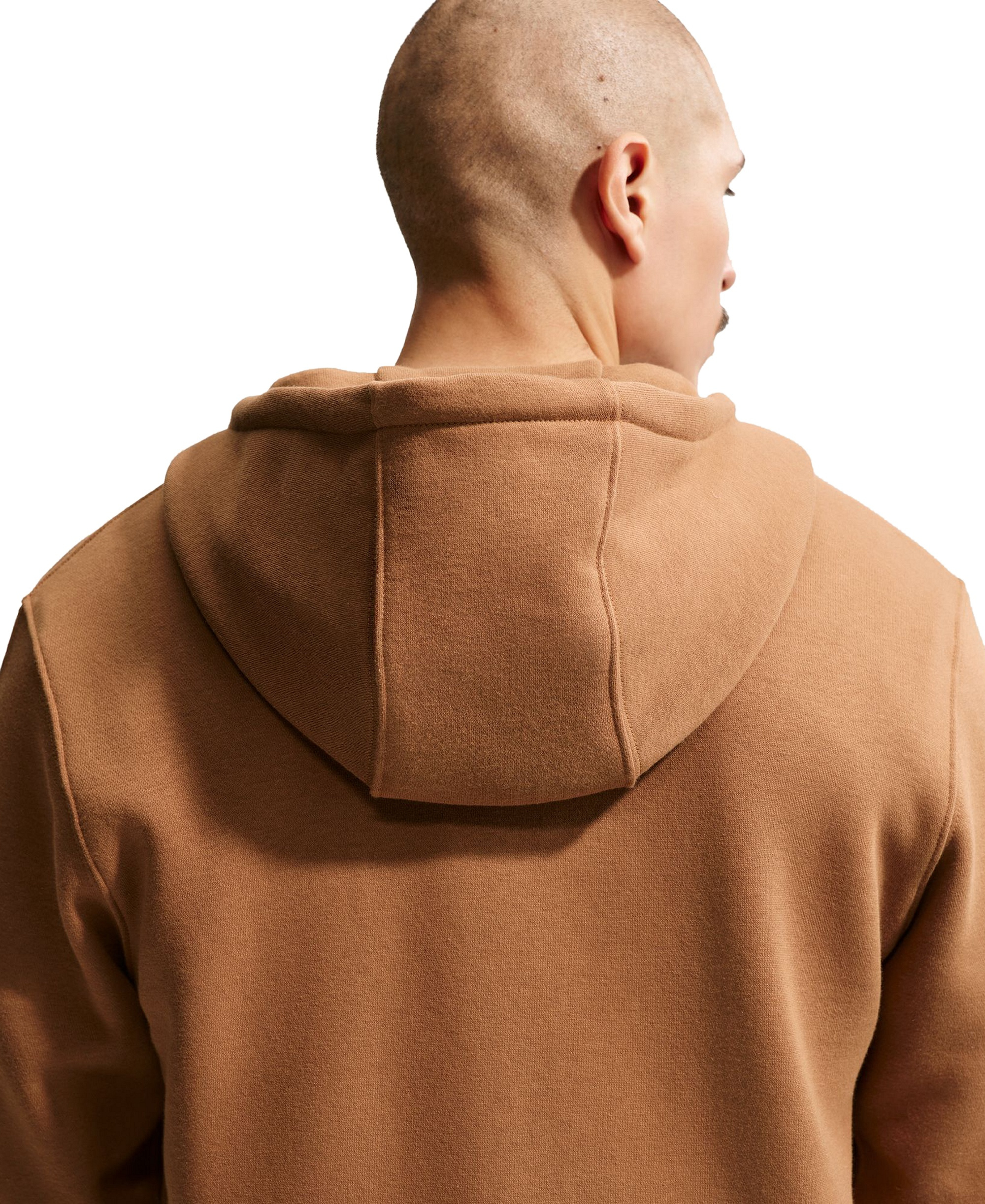 Nike Men's Full-Zip Fleece Regular-Fit Hoodie - Ale Brown/White
