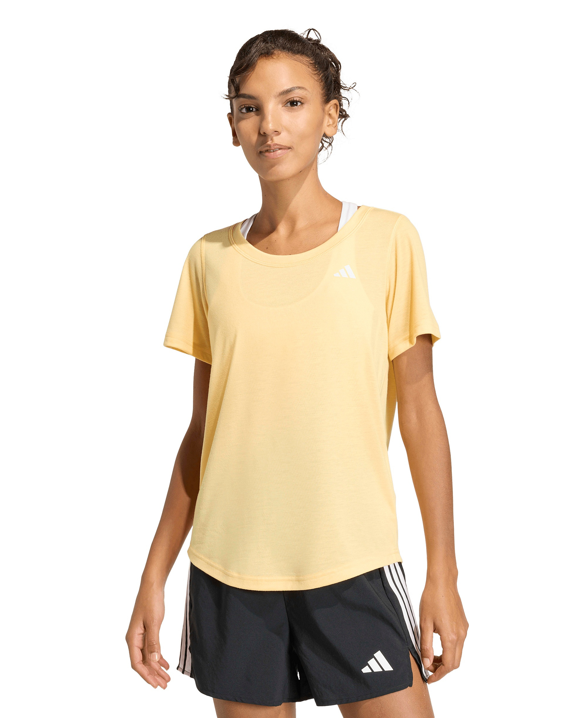 adidas Women's Workout Essentials Seamless Scoop Neck T-Shirt - Semi Ice Tangerine