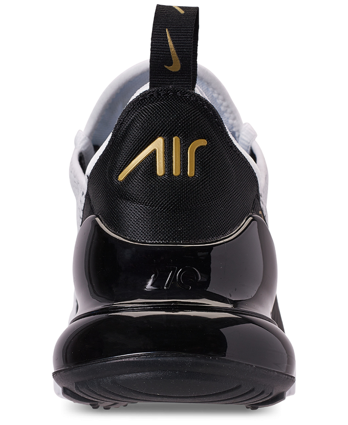Nike Men's Air Max 270 Casual Sneakers from Finish Line - White, Metallic Gold, Black