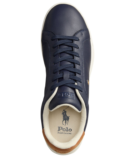 Polo Ralph Lauren Men's Heritage Court II Embroidered Lace-Up Shoes - Blue