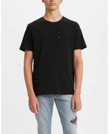 Levi's Men's Classic Pocket Crewneck Short-Sleeve T-Shirt - Mineral Black