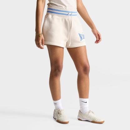 Women's Nike Sportswear Phoenix Fleece 4" High-Waisted Shorts - Light Orewood Brown/University Blue