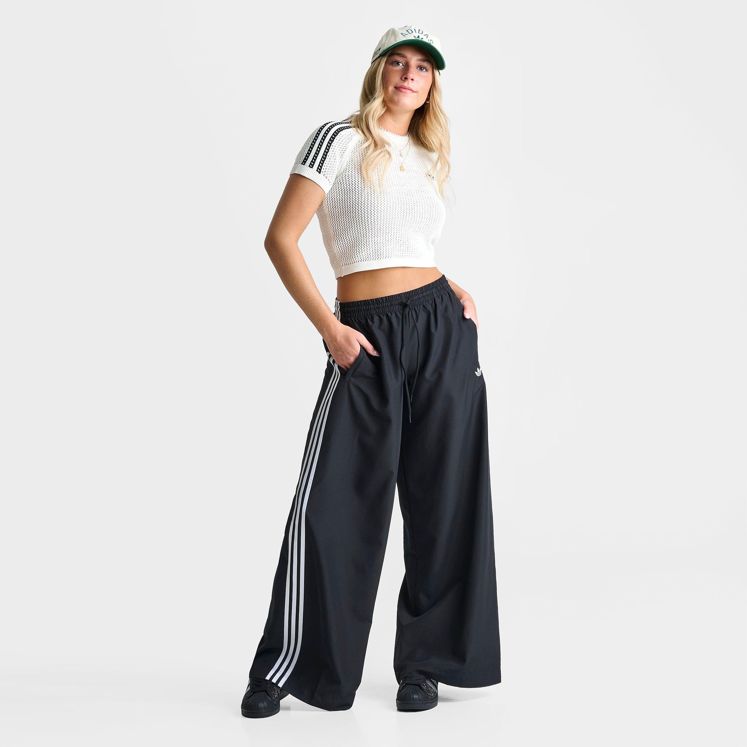 Women's adidas Originals Firebird Adilenium Woven Track Pants - Black/White
