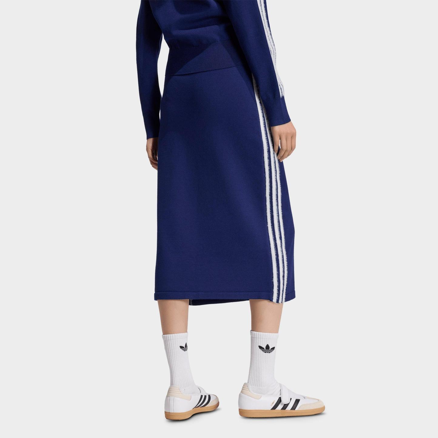 Women's adidas Originals Knitted Skirt - Dark Blue/White