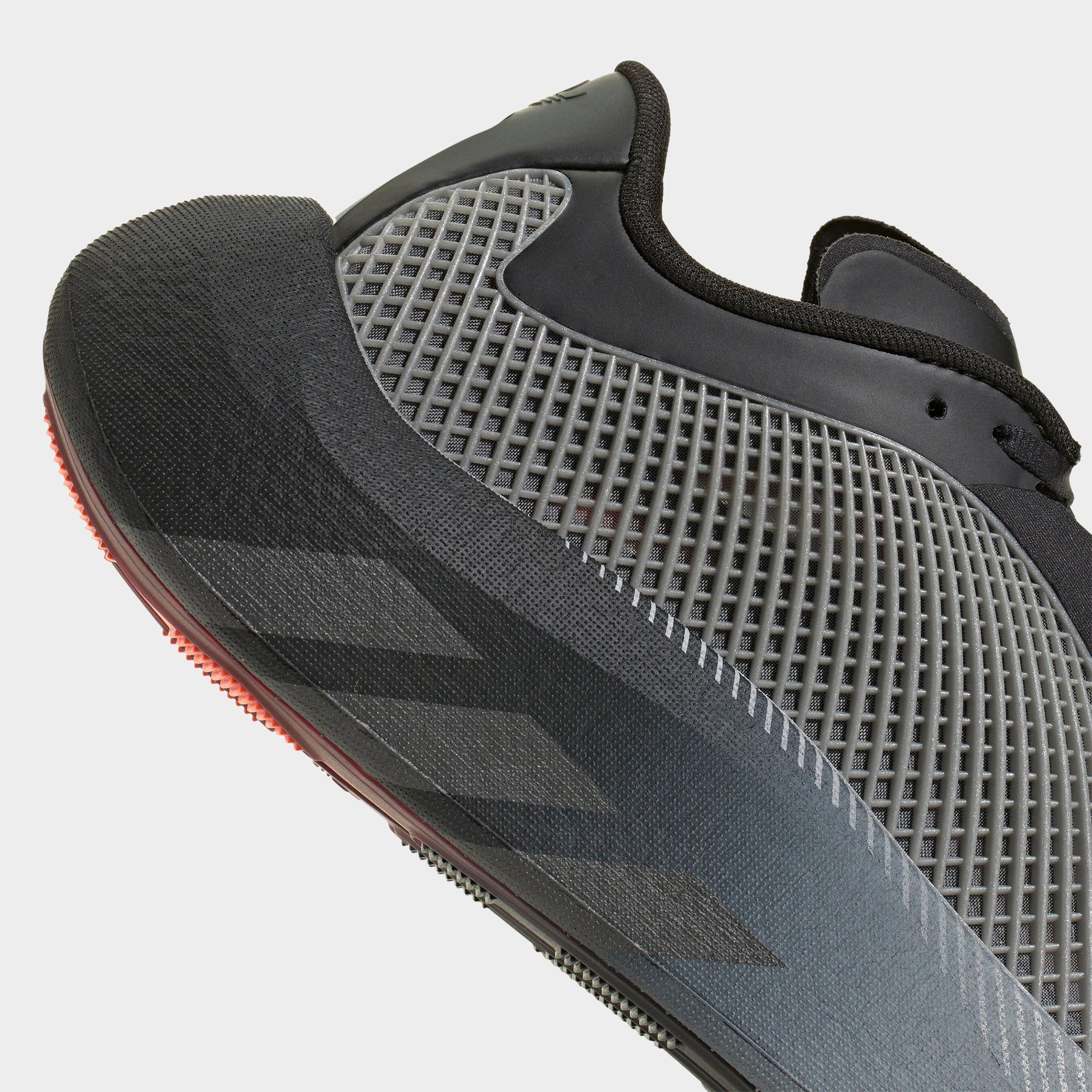 Men's adidas Originals HYPERBOOST EPHR Casual Shoes - Core Black/Solar Red/Silver Metallic - Detail shot