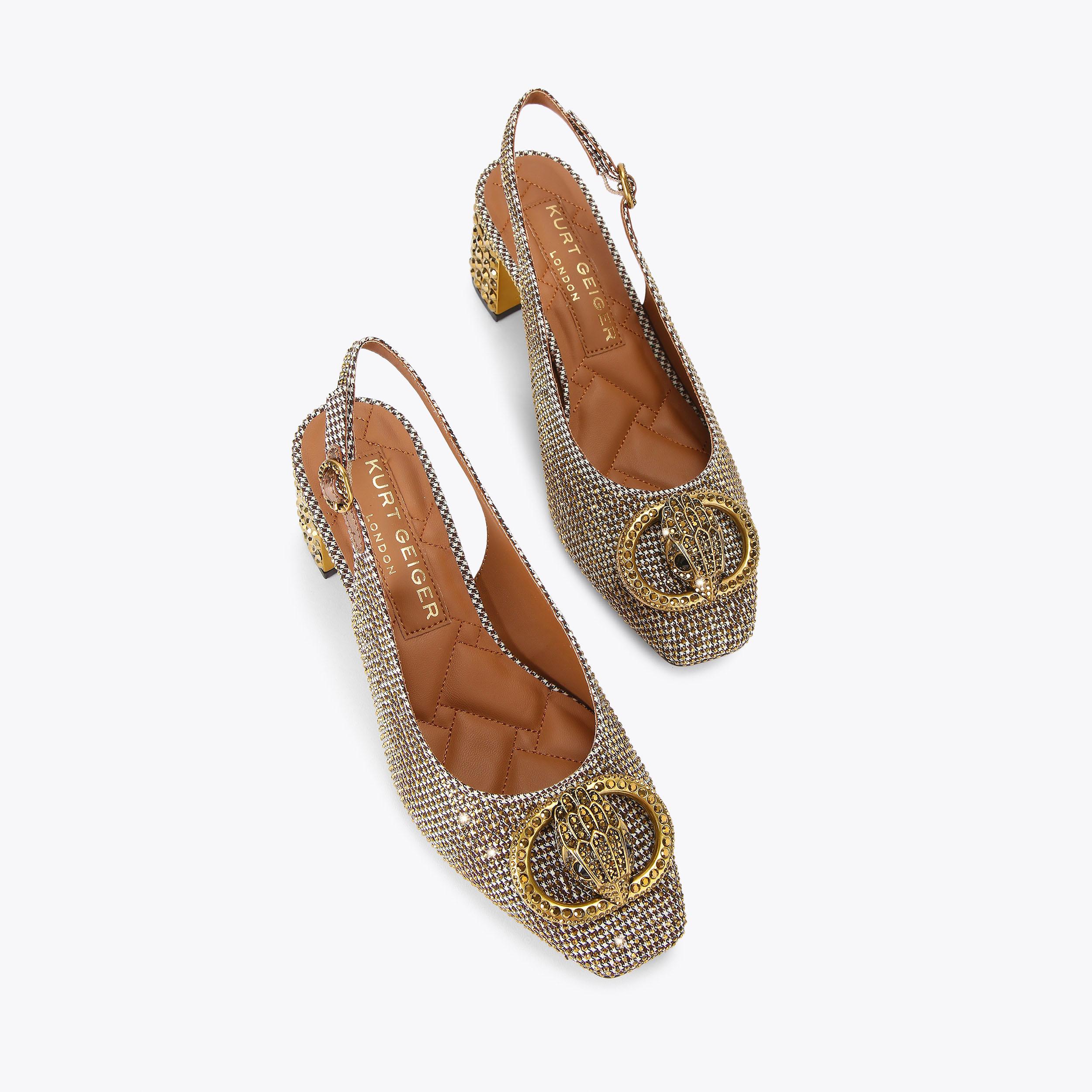 Kurt Geiger London Chelsea Block Slingback Heel - Beige - view 3