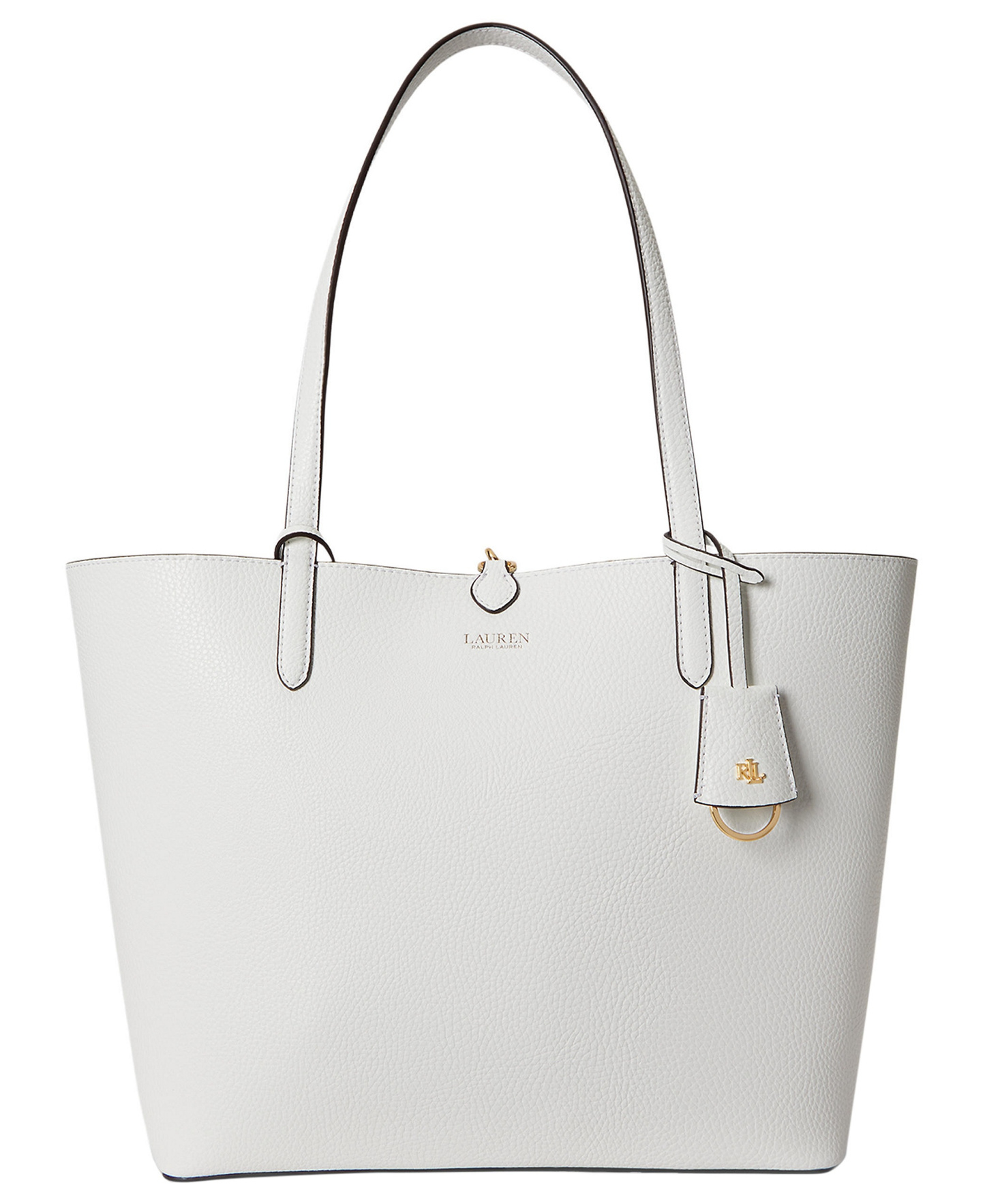Lauren Ralph Lauren Faux-Leather Reversible Extra Large Tote Handbag - White/Floral