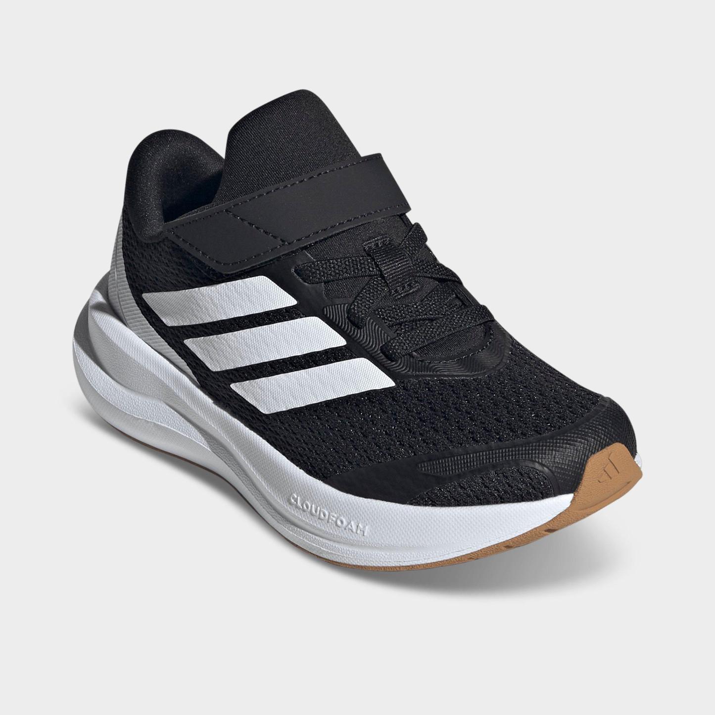 Little Kids' adidas Runfalcon 6 Hook-And-Loop Stretch Lace Casual Shoes - Core black/Cloud White/Core Black - Both shoes facing left