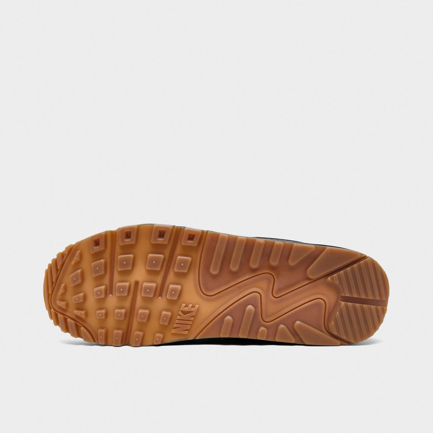 Men's Nithtke Air Max 90 Casual Shoes - Part 3 - Black/White/Gum Med Brown - Bottom view