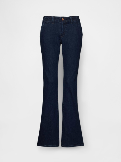 Low Rise Long & Lean Split-Hem Jeans - Dark rinse
