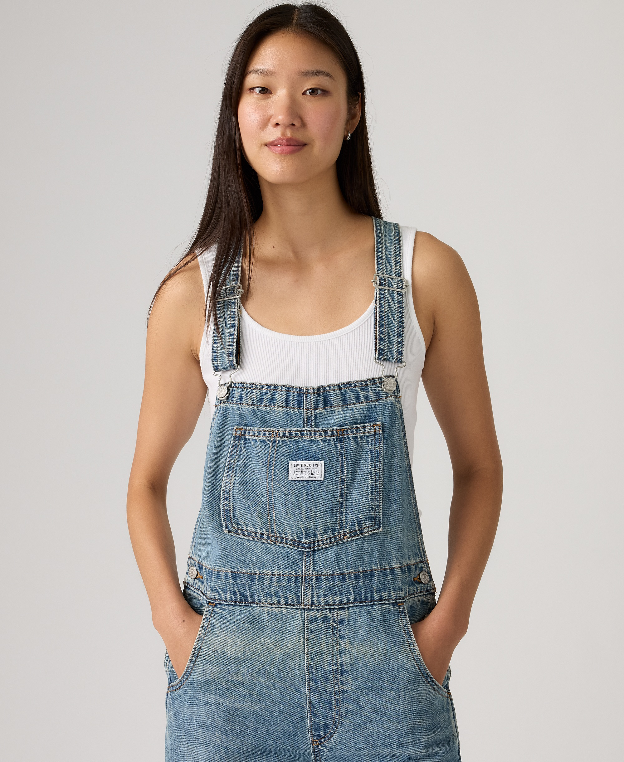 Levi's Women's Vintage-Inspired Drapey Fit Denim Overalls - File Away