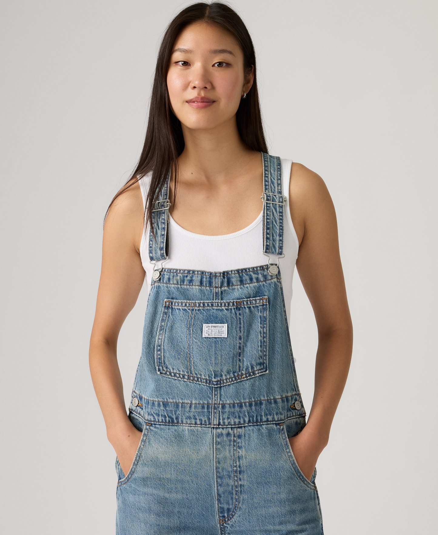 Levi's Women's Vintage-Inspired Drapey Fit Denim Overalls - File Away