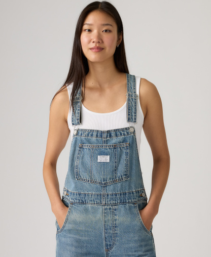 Levi's Women's Vintage-Inspired Drapey Fit Denim Overalls - File Away