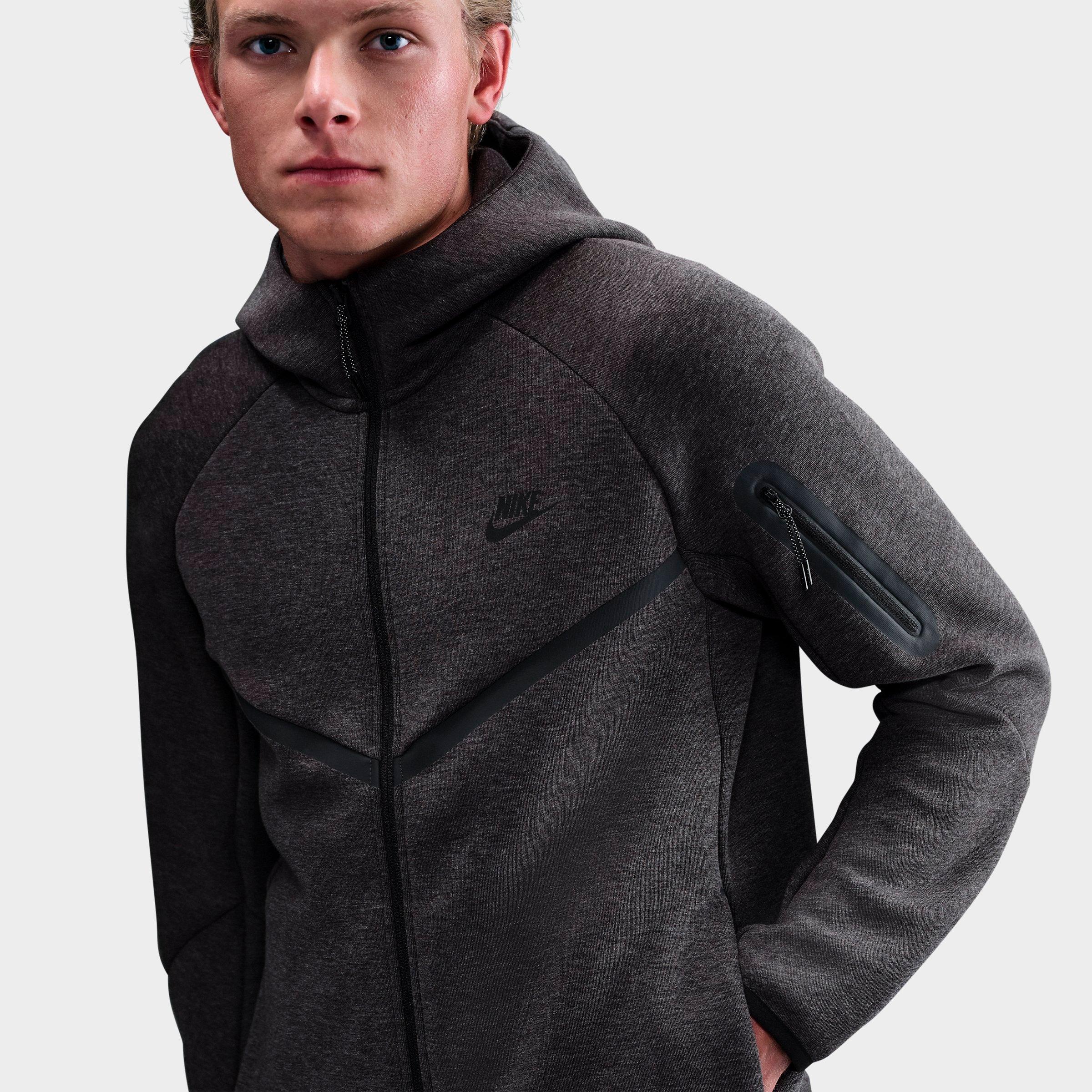 Men's Nithtke Tech Fleece Windrunner Full-Zip Hoodie - Part 2 - Black Heather/Black