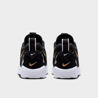 Kids' Toddler Nithtke Air DT Max ‘96 Low Casual Shoes - Black/Metallic Gold/White - Back view