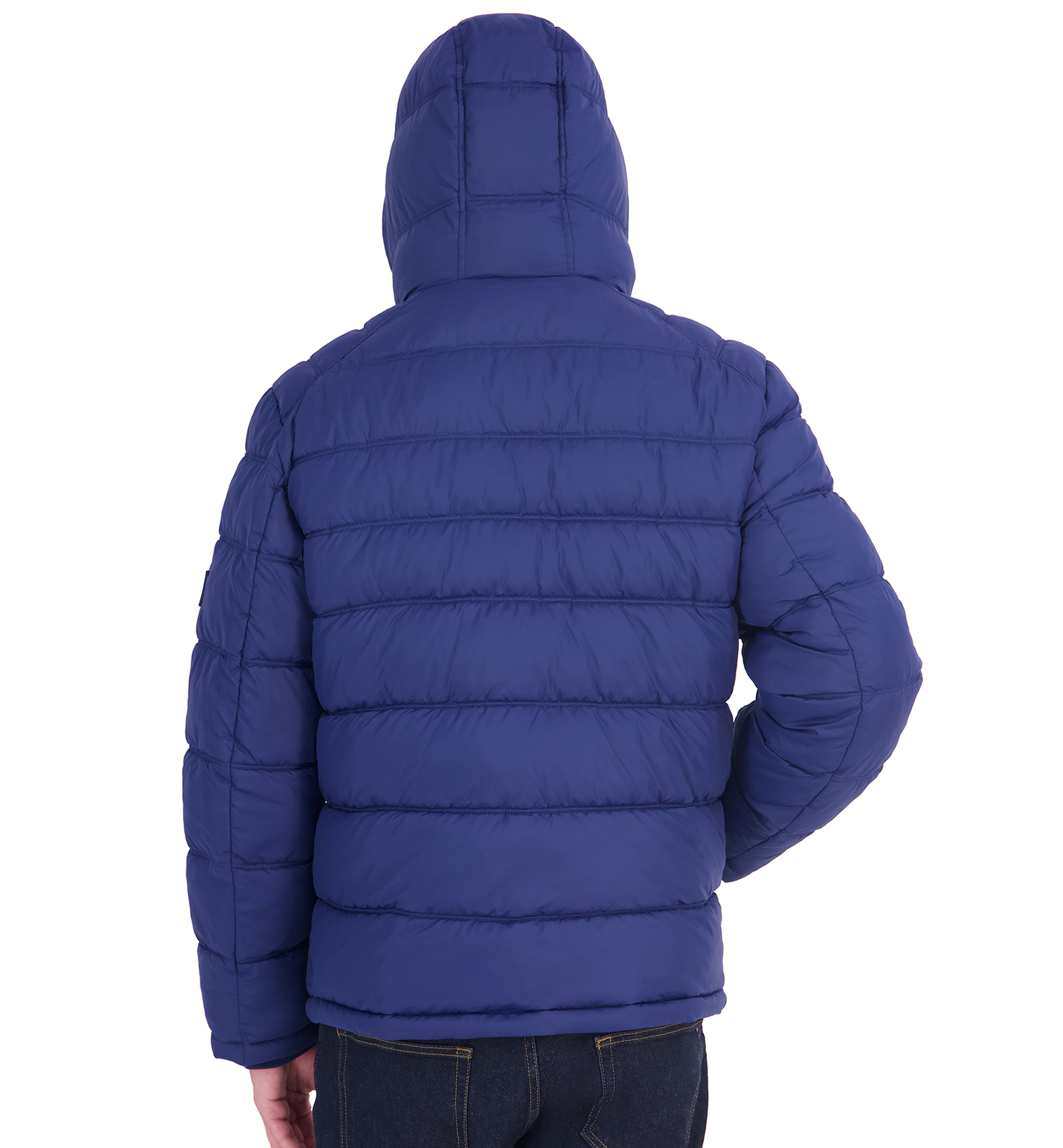 Tommy Hilfiger Men's Hooded Puffer Jacket - Royal Blue