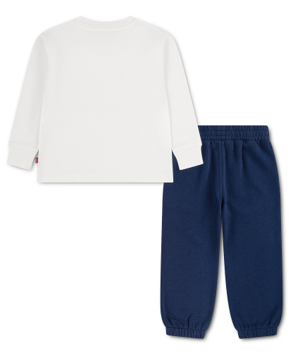 Levi's Toddler Boys' 2T-4T Downtown Sweatshirt and Joggers, 2-Piece Set - Levi's Egret