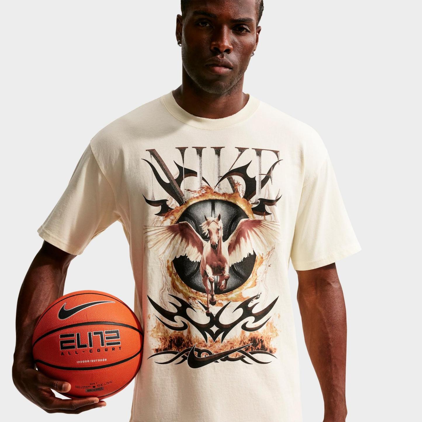Men's Nike Wings Graphic Basketball T-Shirt - Coconut Milk