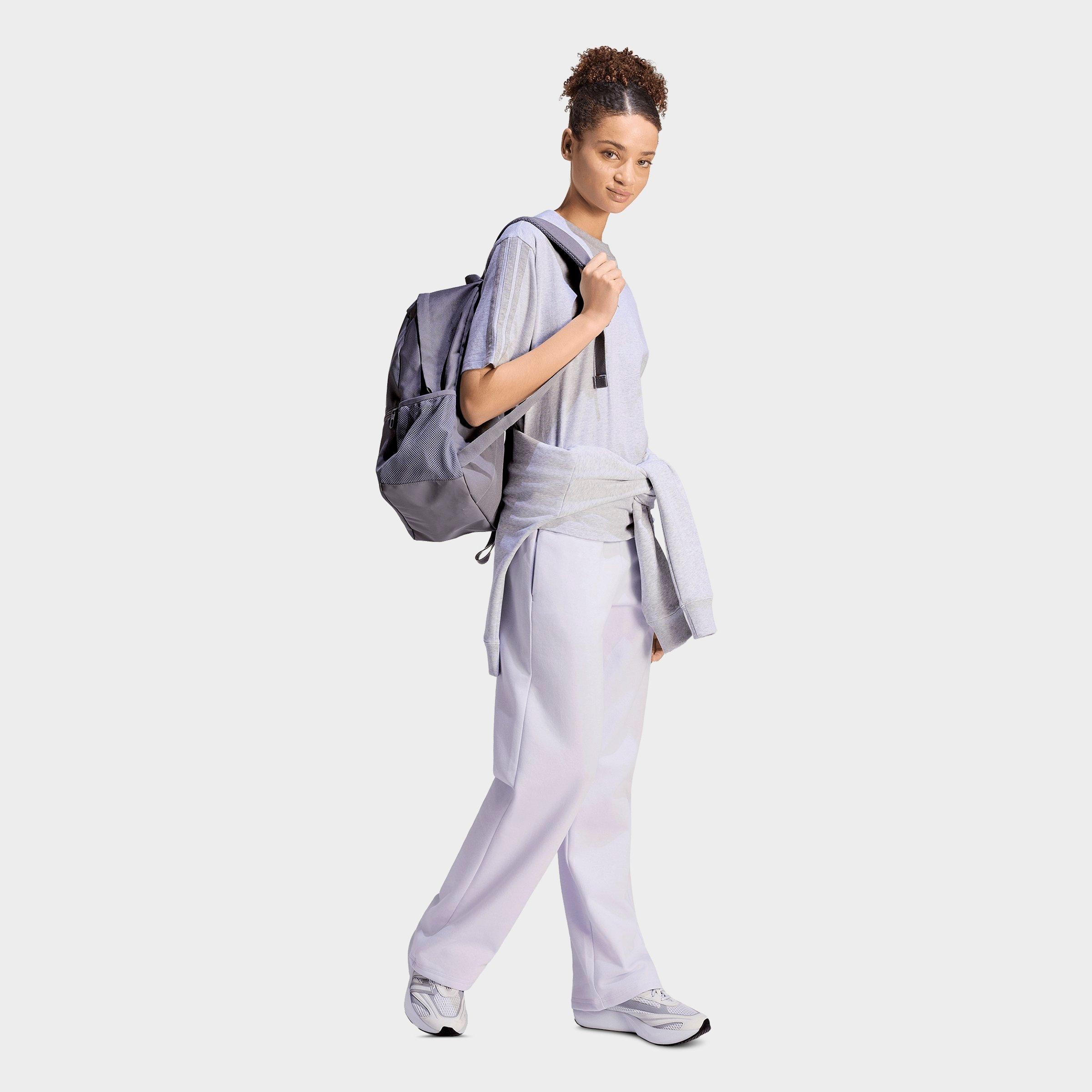 Women's adidas Sportswear Essentials Small Logo Feel Cozy Open-Hem Pants - Frozen Purple/White