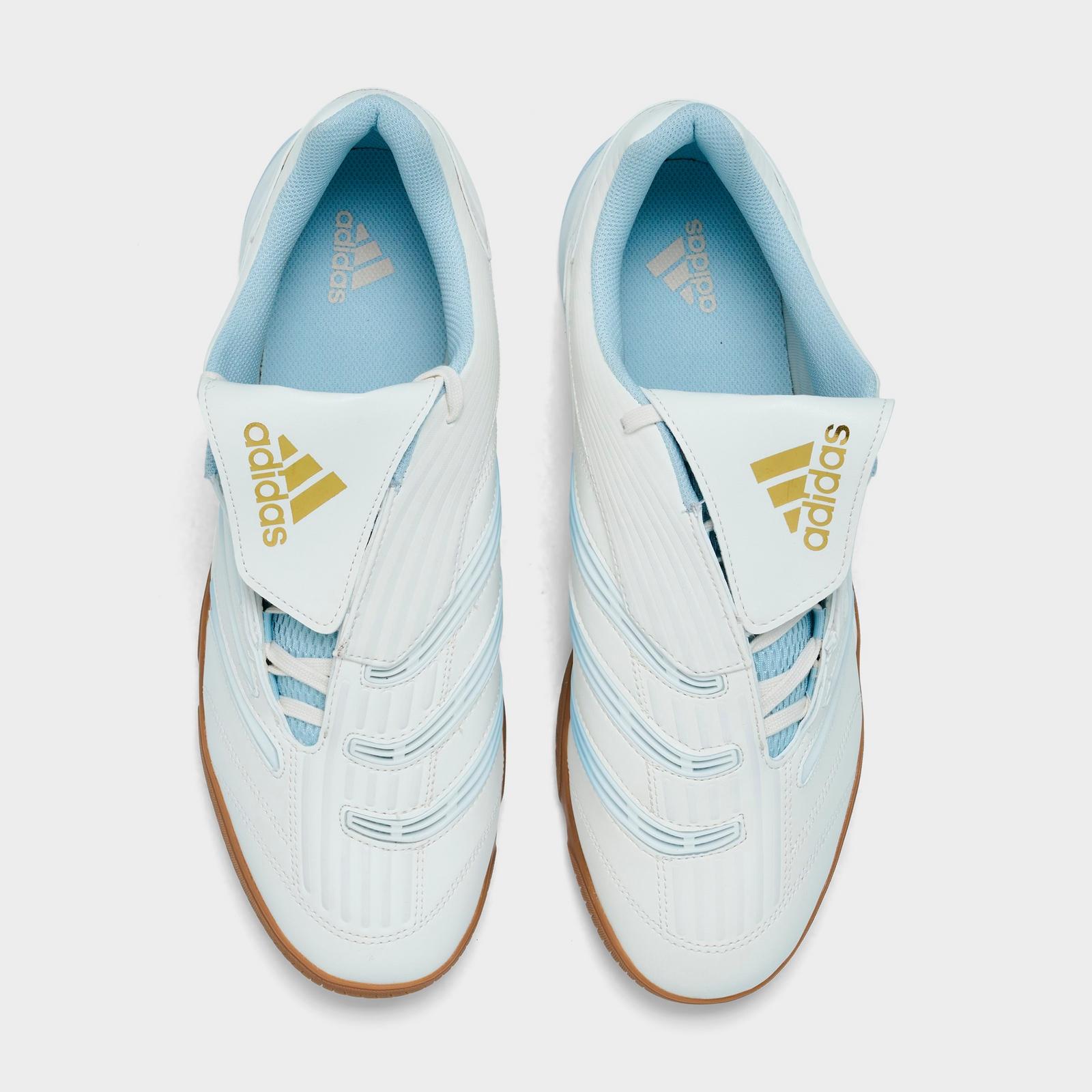 Men's adidas Predator Sala Casual Shoes - Off White/Crystal Sky/Gum - view 5