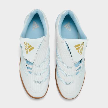 Men's adidas Predator Sala Casual Shoes - Off White/Crystal Sky/Gum - view 5