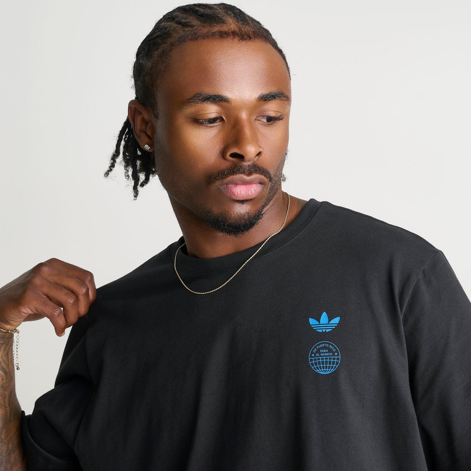 adidas Originals x Bad Bunny DTmF Tokyo Graphic Oversized Heavyweight T-Shirt - Black - view 5