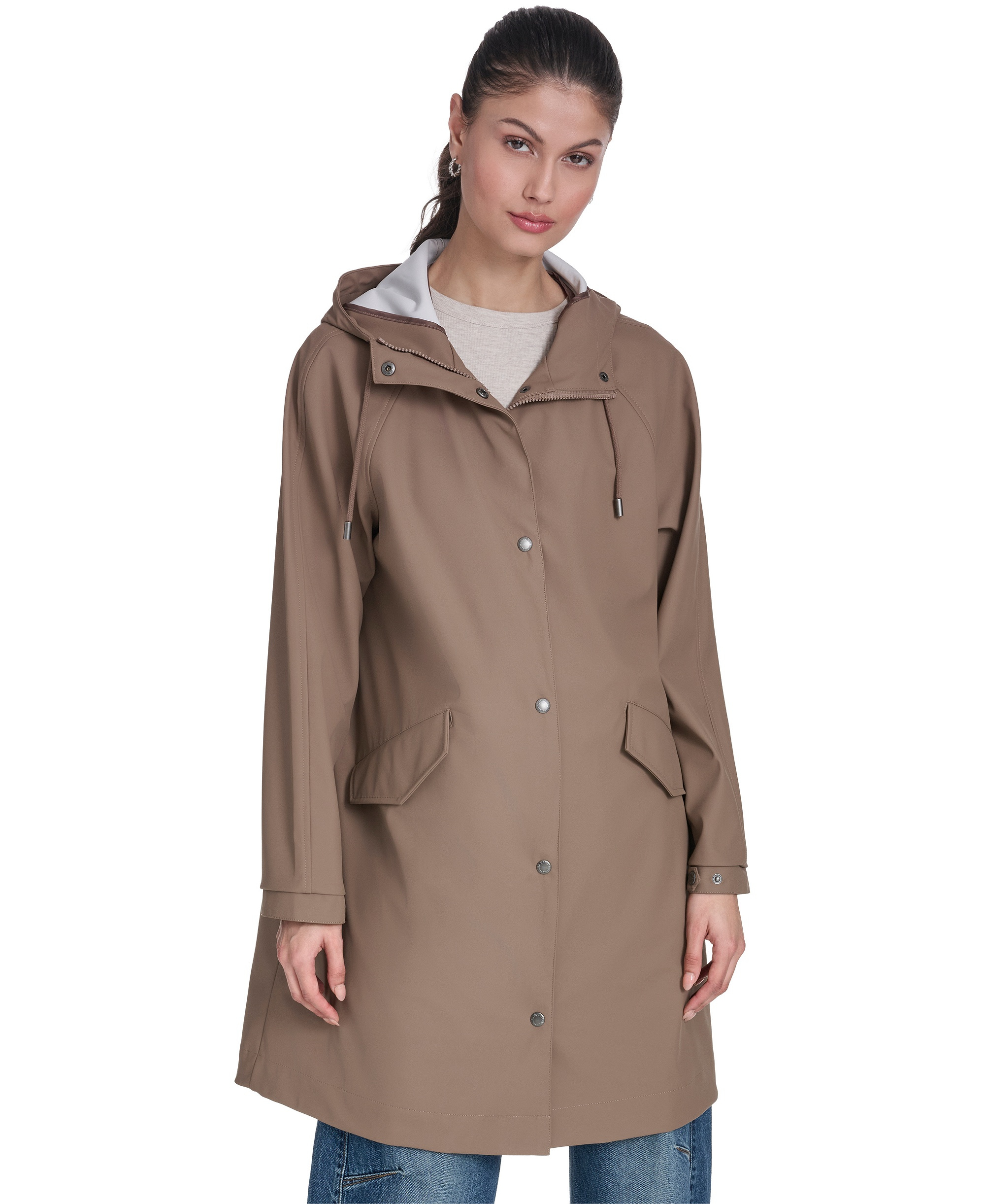 Levi's Women's Raglan Sleeve Rain Jacket - Pine Bark
