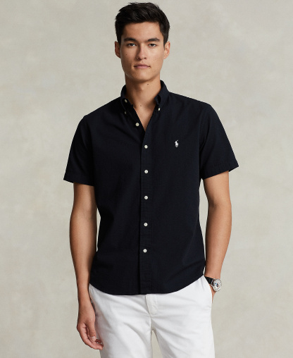 Polo Ralph Lauren Men's RL Prepster Classic-Fit Seersucker Shirt - Polo Black