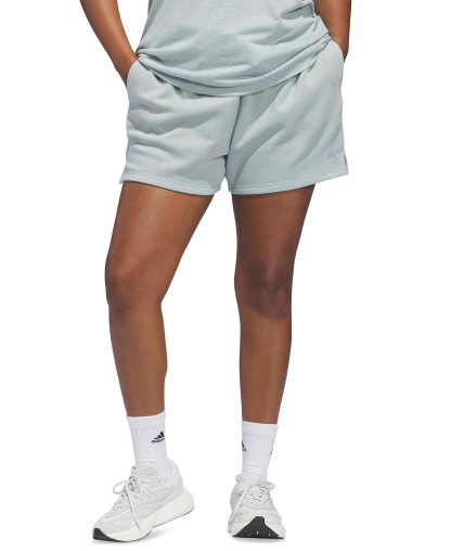 adidas Plus Size Essentials Small Logo Shorts - Wonder Sage/white