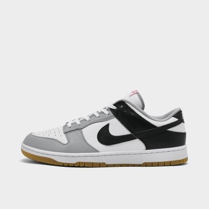 Men's Nithtke Dunk Low Retro Casual Shoes - Part 1 - Wolf Grey/Black/White - Left shoe facing left. Outside of the shoe.