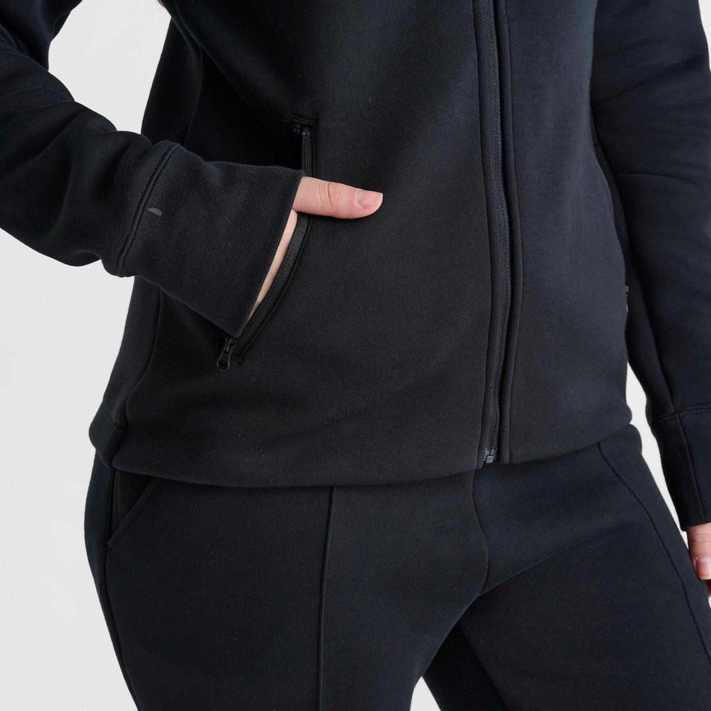 Women's Nike Sportswear Tech Fleece Windrunner Full-Zip Hoodie - Black/Black