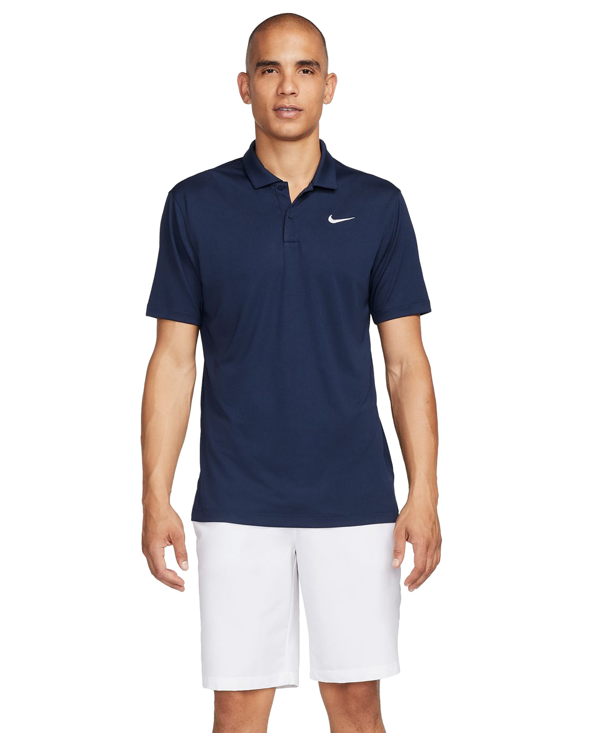 Nike Men's Relaxed-Fit Core Dri-FIT Short-Sleeve Golf Polo Shirt - Obsidian/White
