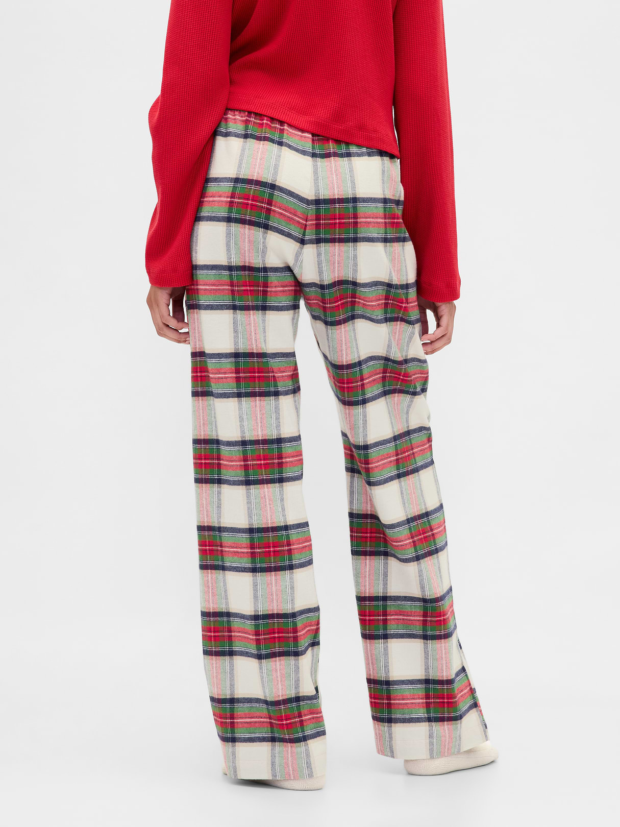 Adult Softest Flannel PJ Pants - Tan tartan plaid