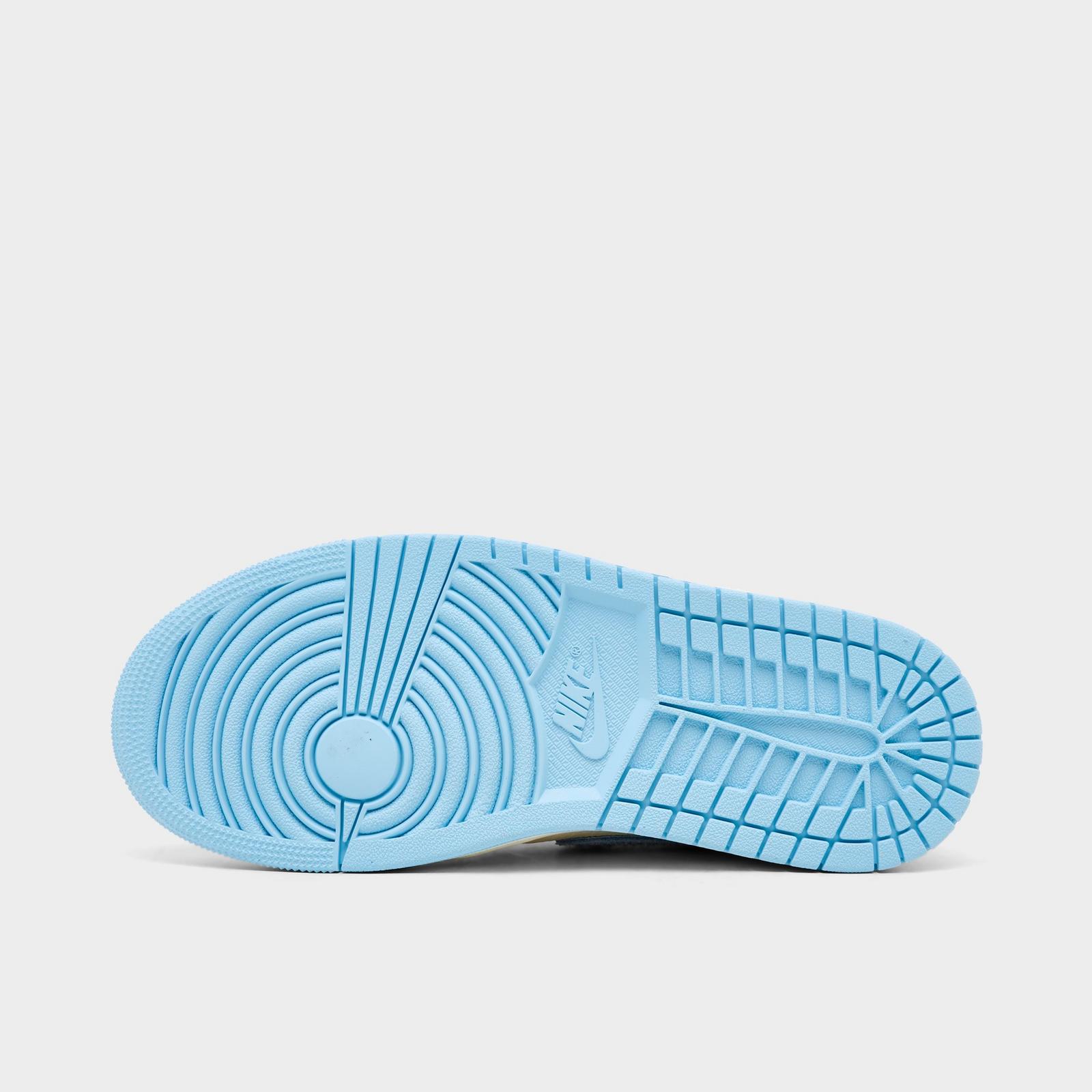 Women's Air Jordan Retro 1 High OG Casual Shoes - Pale Ivory/Psychic Blue/Coconut Milk - view 6