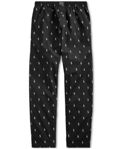 Polo Ralph Lauren Men's Polo Player Pajama Pants - Black/White