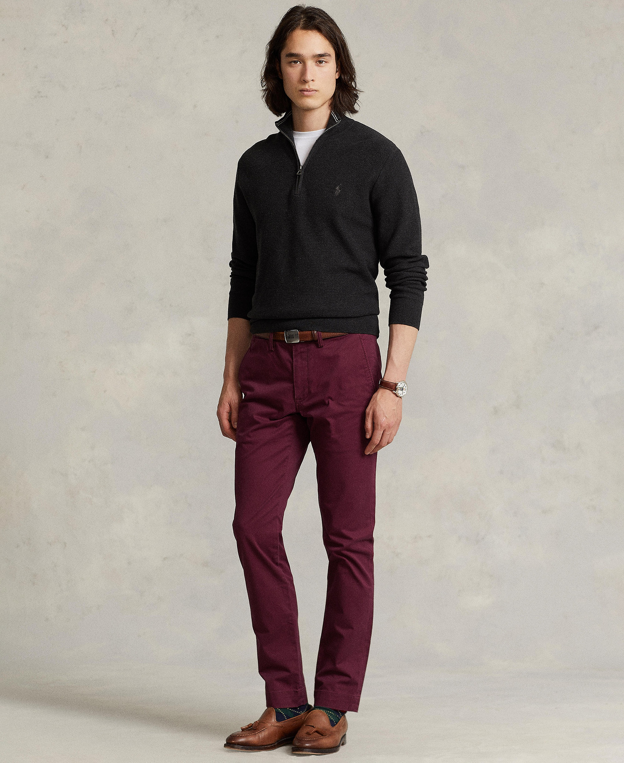 Polo Ralph Lauren Men's Stretch Slim Fit Chino Pants - Rich Ruby