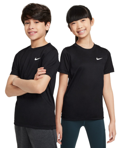 Nike Boys' and Girls' 6-20 Legend Dri-FIT Logo Graphic T-Shirt - Black