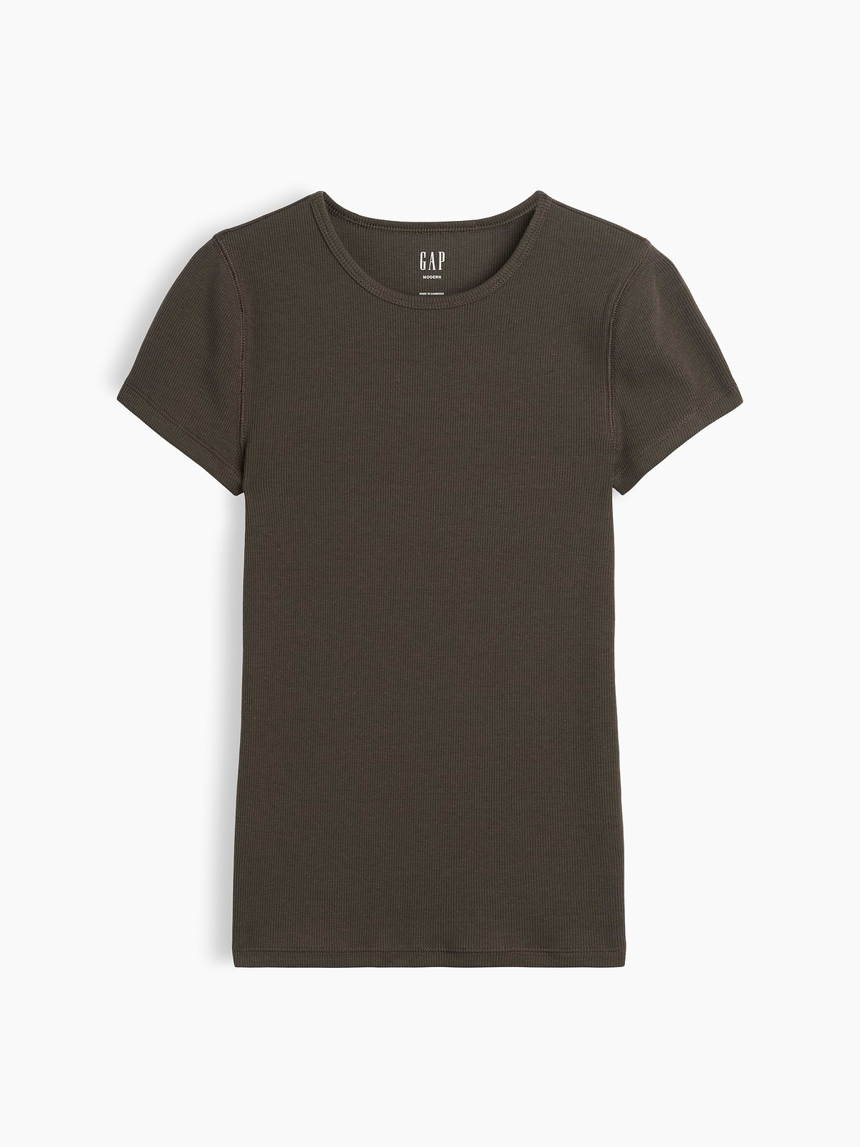 Modern Rib T-Shirt - Bamboo green