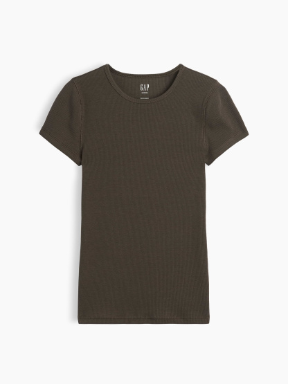 Modern Rib T-Shirt - Bamboo green