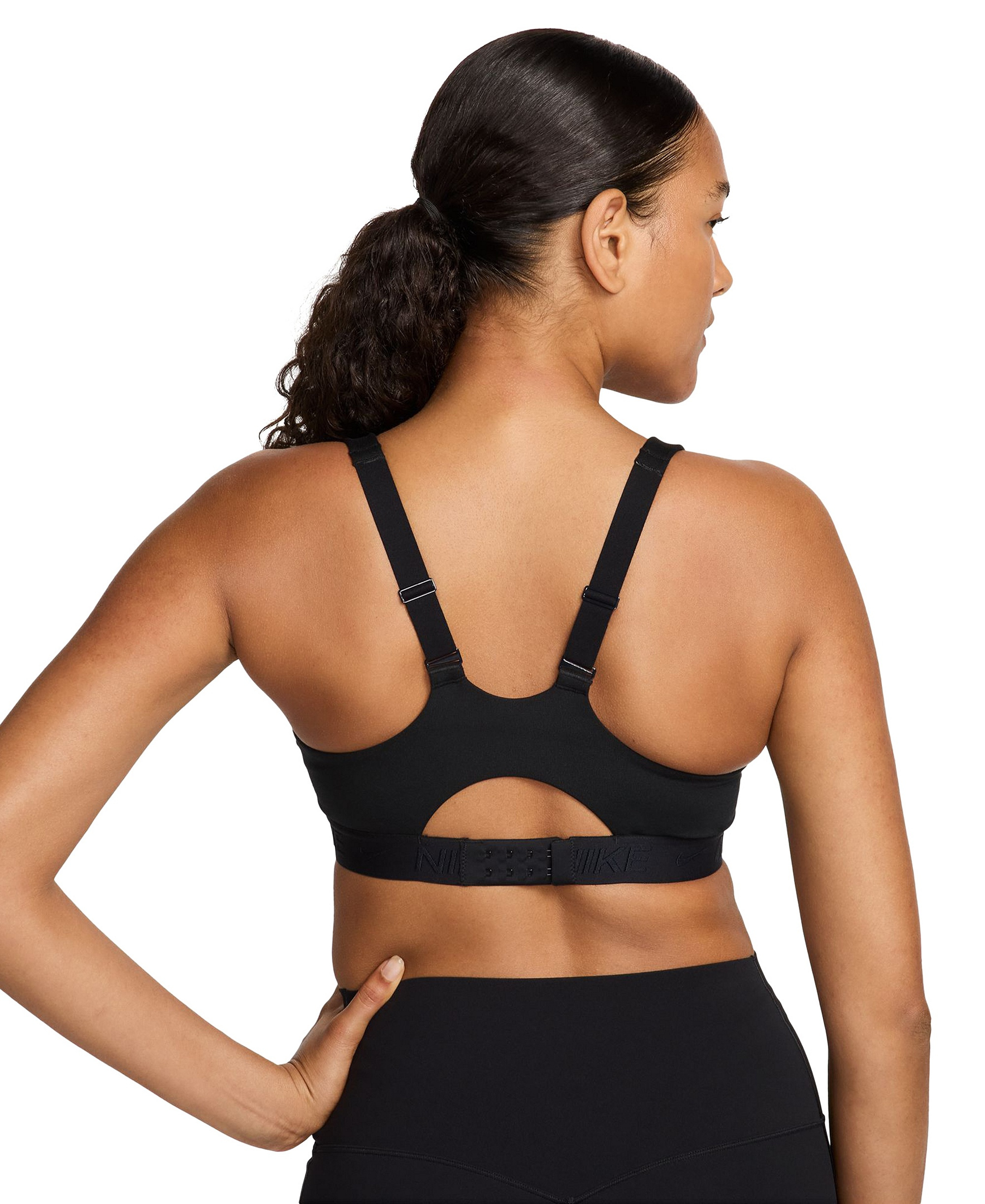 Nike Women's Indy High Support Padded Adjustable Sports Bra - Black/black/black