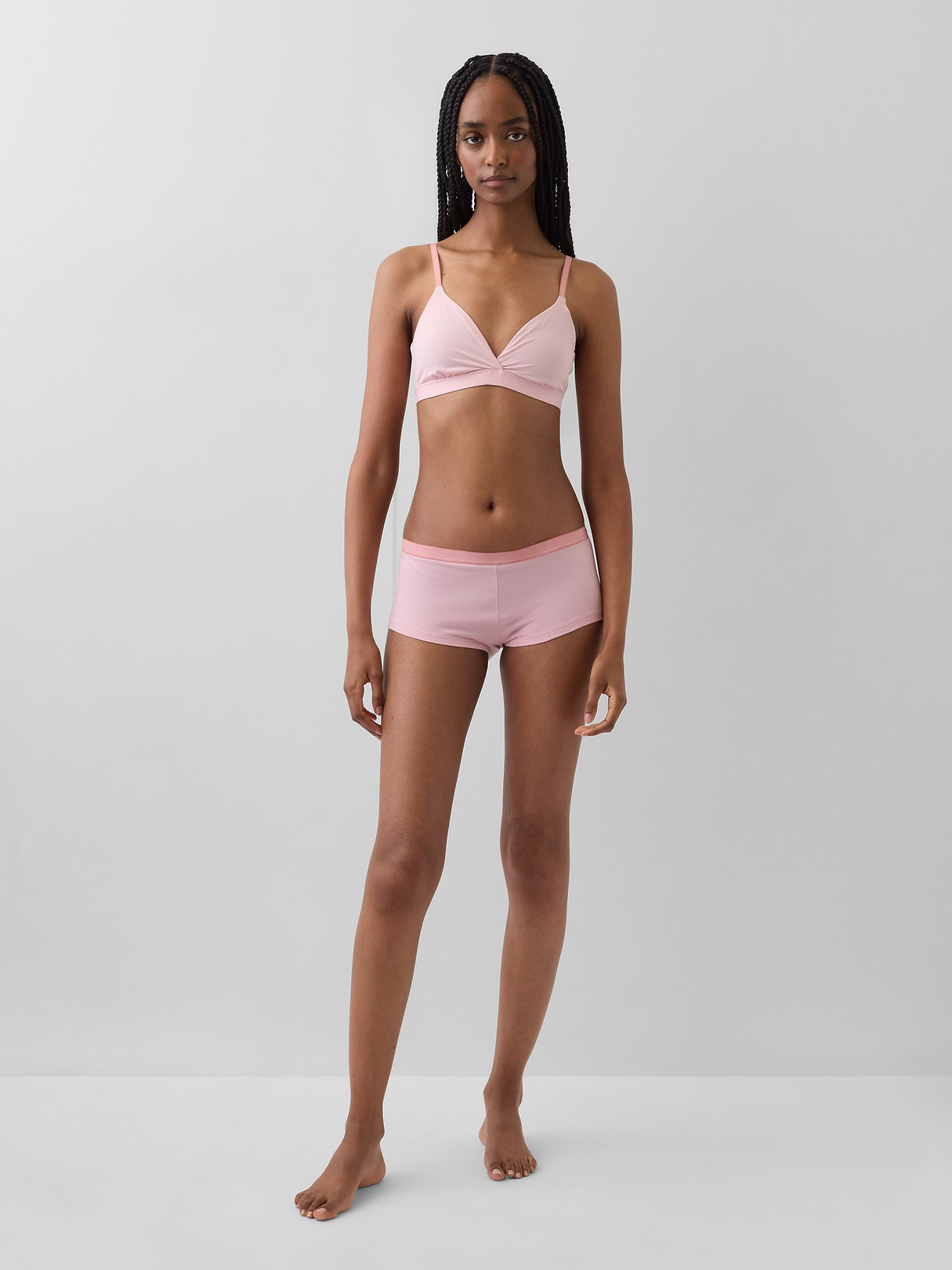 SecondSkin Crossover Bralette - Pure pink