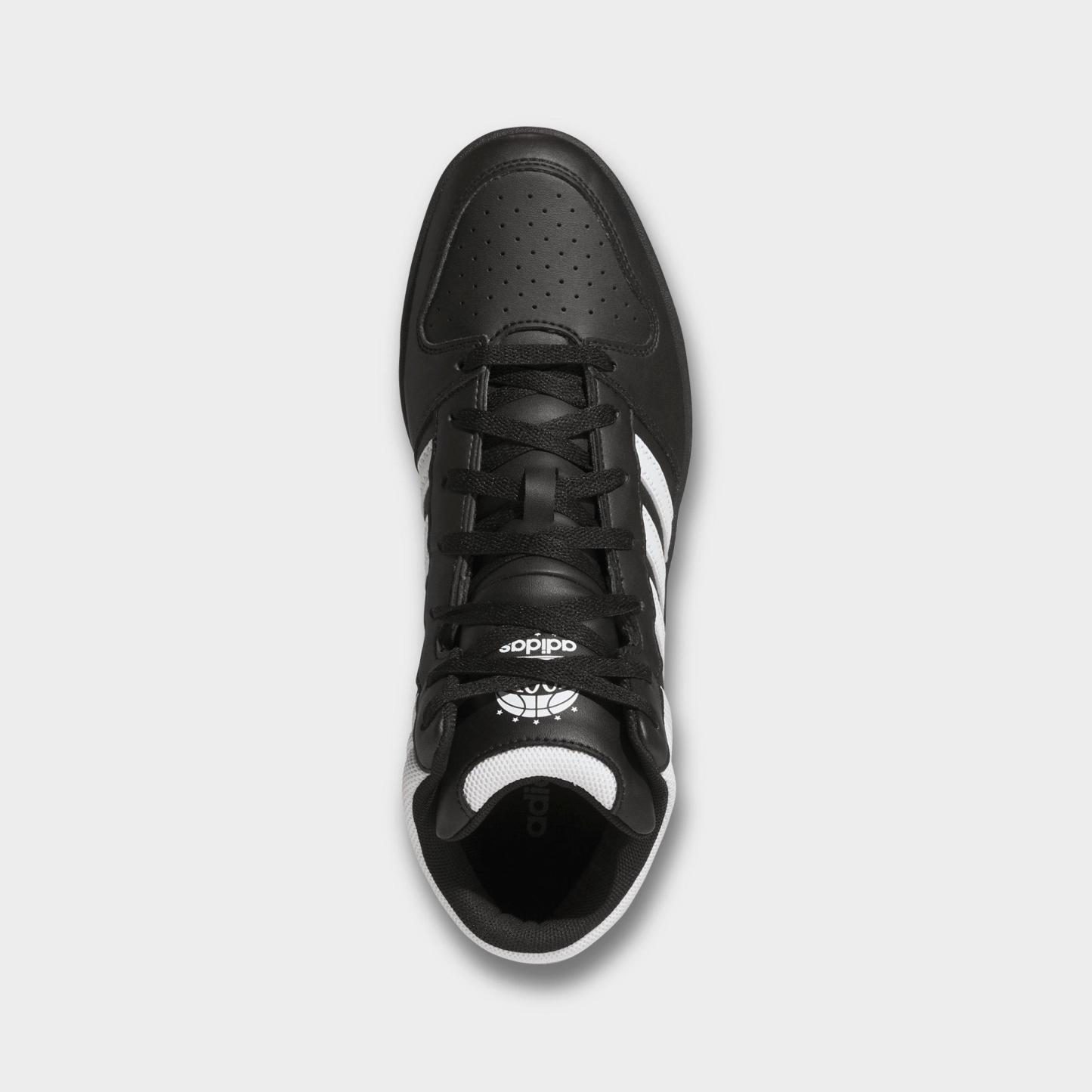Men's adidas Hoops Classic Mid Casual Shoes - Core Black/Cloud White/Orbit Grey - Top view