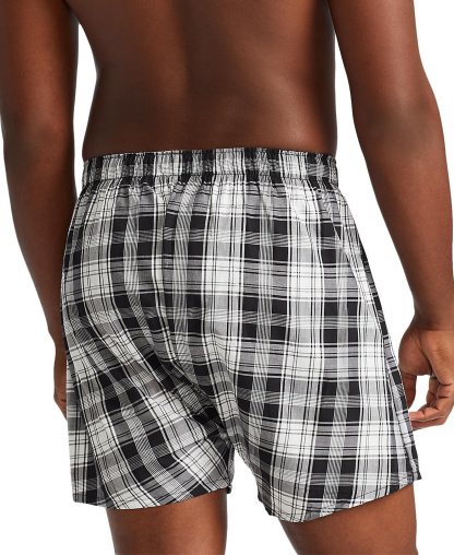 Polo Ralph Lauren Men's 3-Pack Classic Woven Cotton Boxers - Bengal Stripe / Stockton / Polo Black