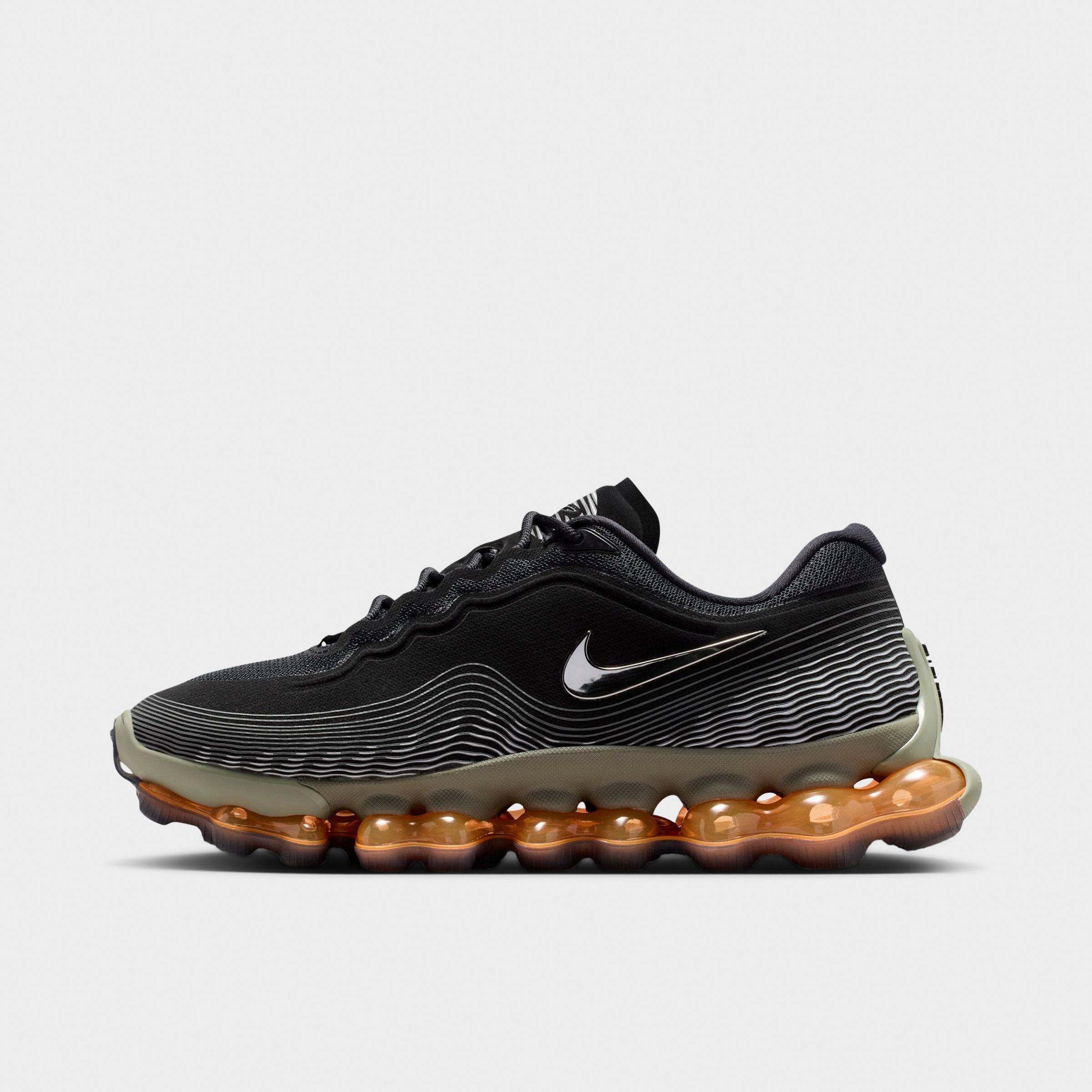 Men's Nithtke Air Liquid Max Casual Shoes - Black/Light Army/Pure Platinum/Metallic Silver - Left shoe facing left. Outside of the shoe.